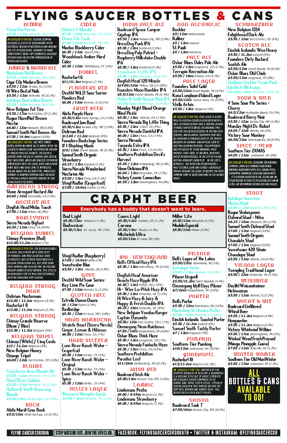 The Flying Saucer Draught Emporium Cordova, TN Best Craft Beer Bar